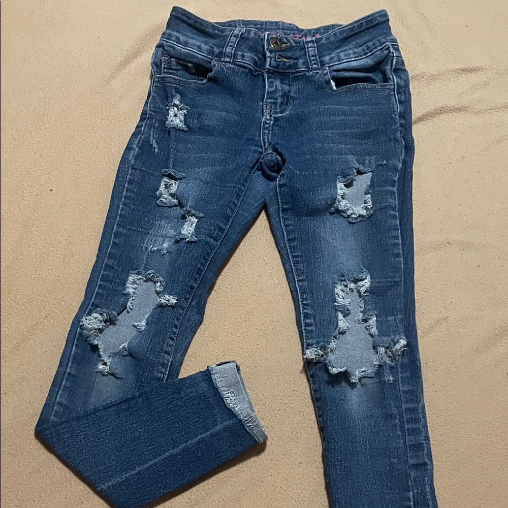 GOGO Kids Stylish Blue Ripped Jeans